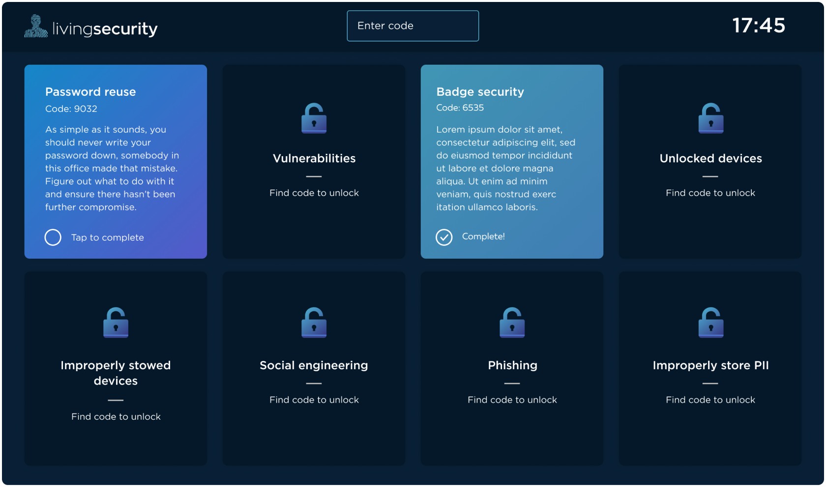Gamified cybersecurity e-Learning web platform for Fortune 500 Enterprises, image #12