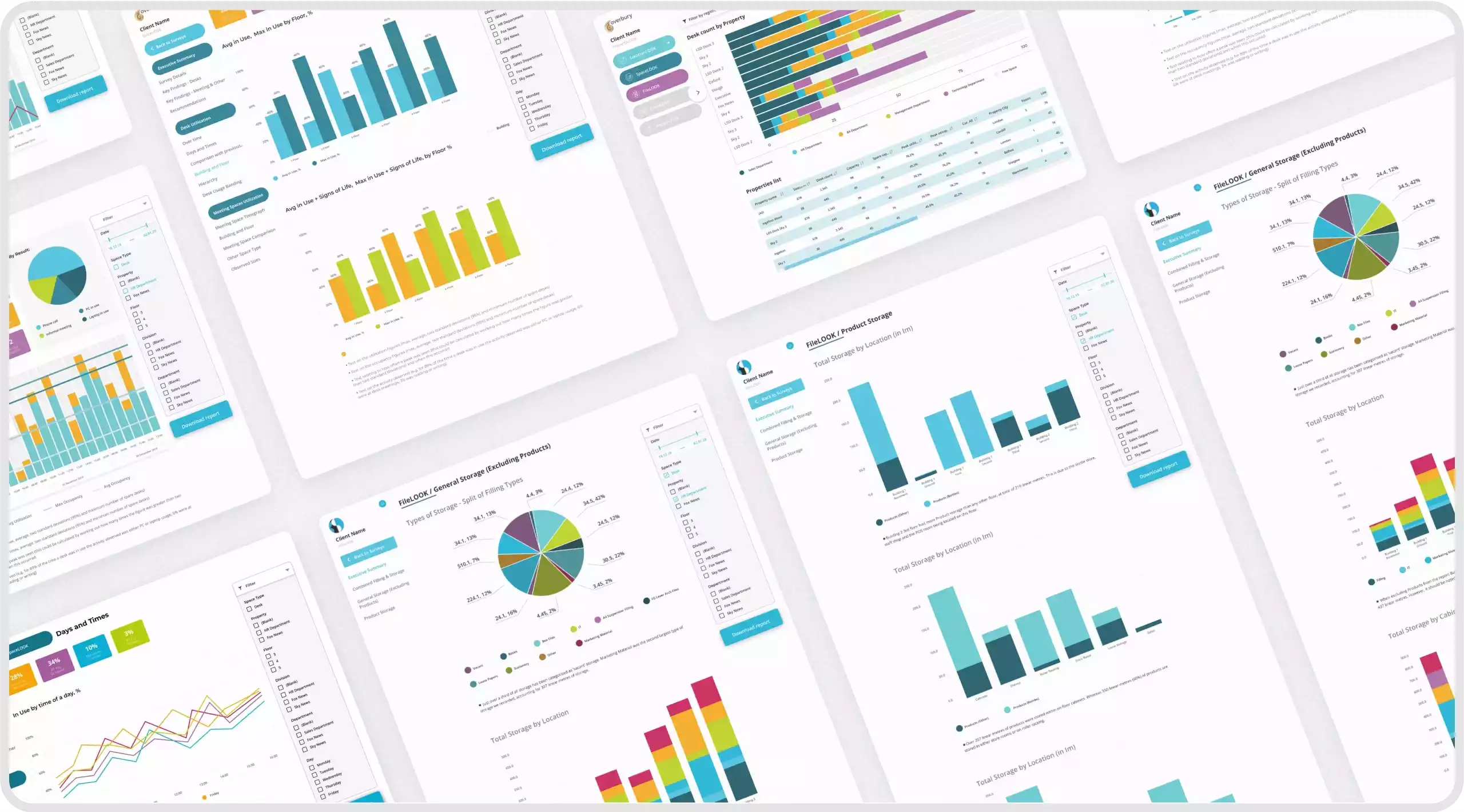 More than 15 types of charts