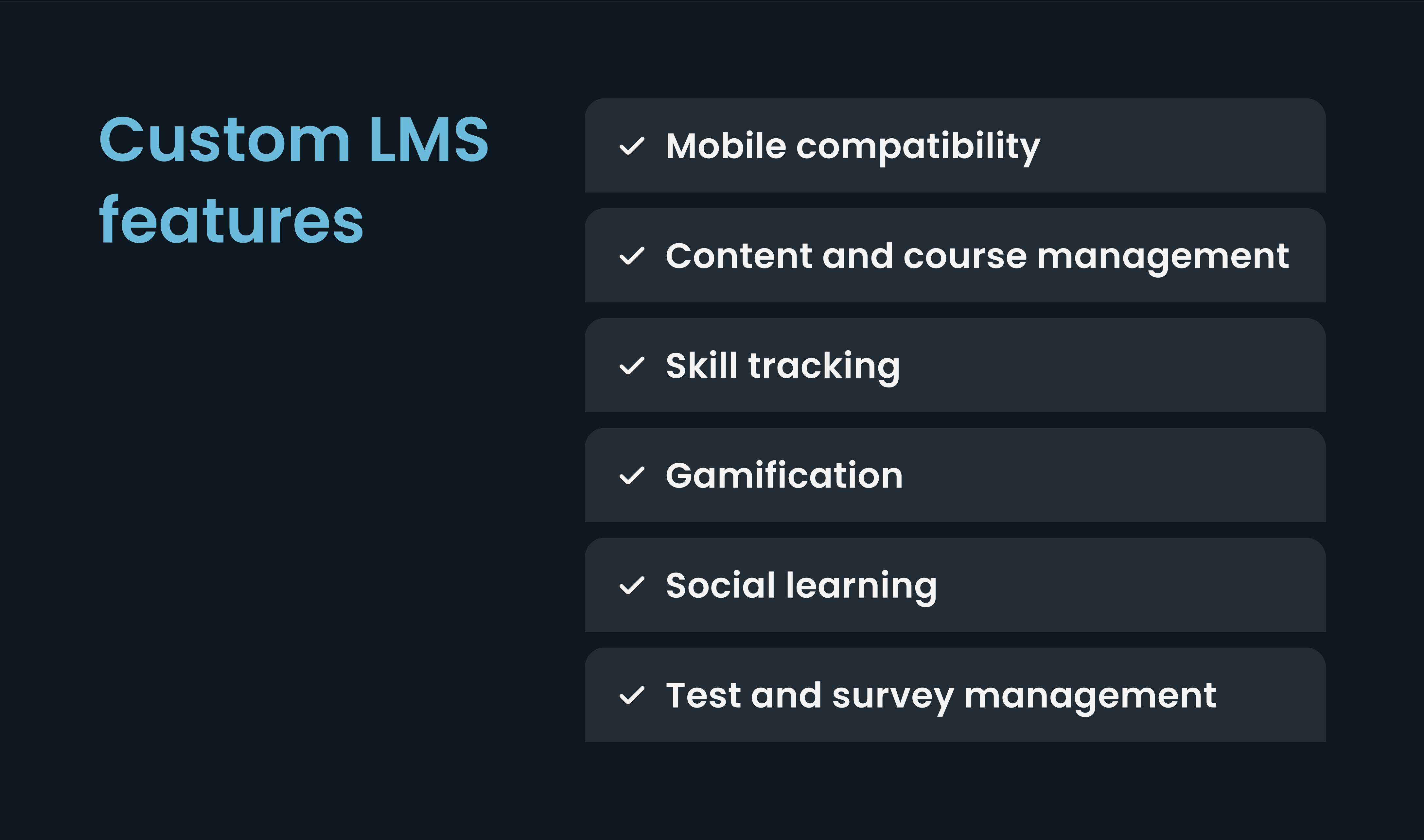 Custom learning management system can include progress tracking, mock testing and gamification