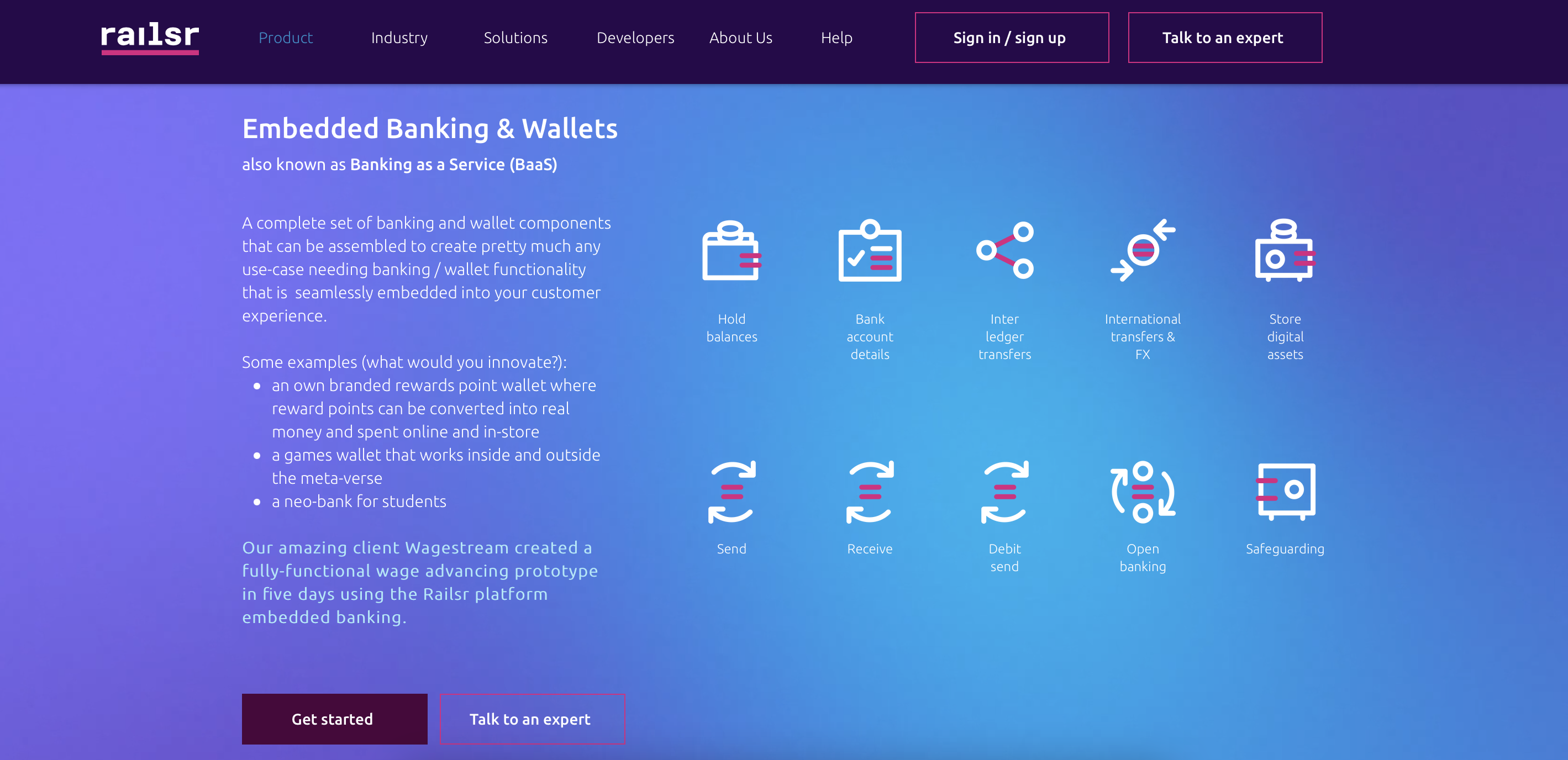The provider of embedded banking and wallets, Railsr.