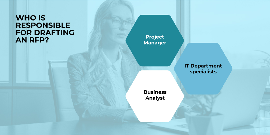 An specialist assigned to write an RFP for software development should possess the required knowledge, project goals, and requirements.