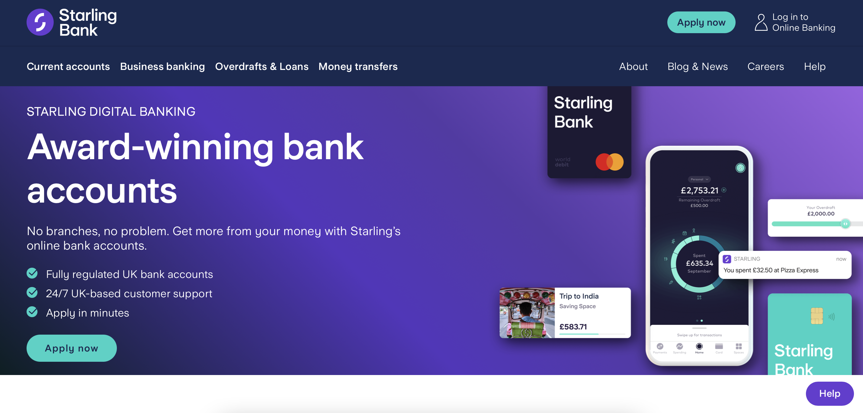 Starling Bank, a digital bank offering BaaS solutions.