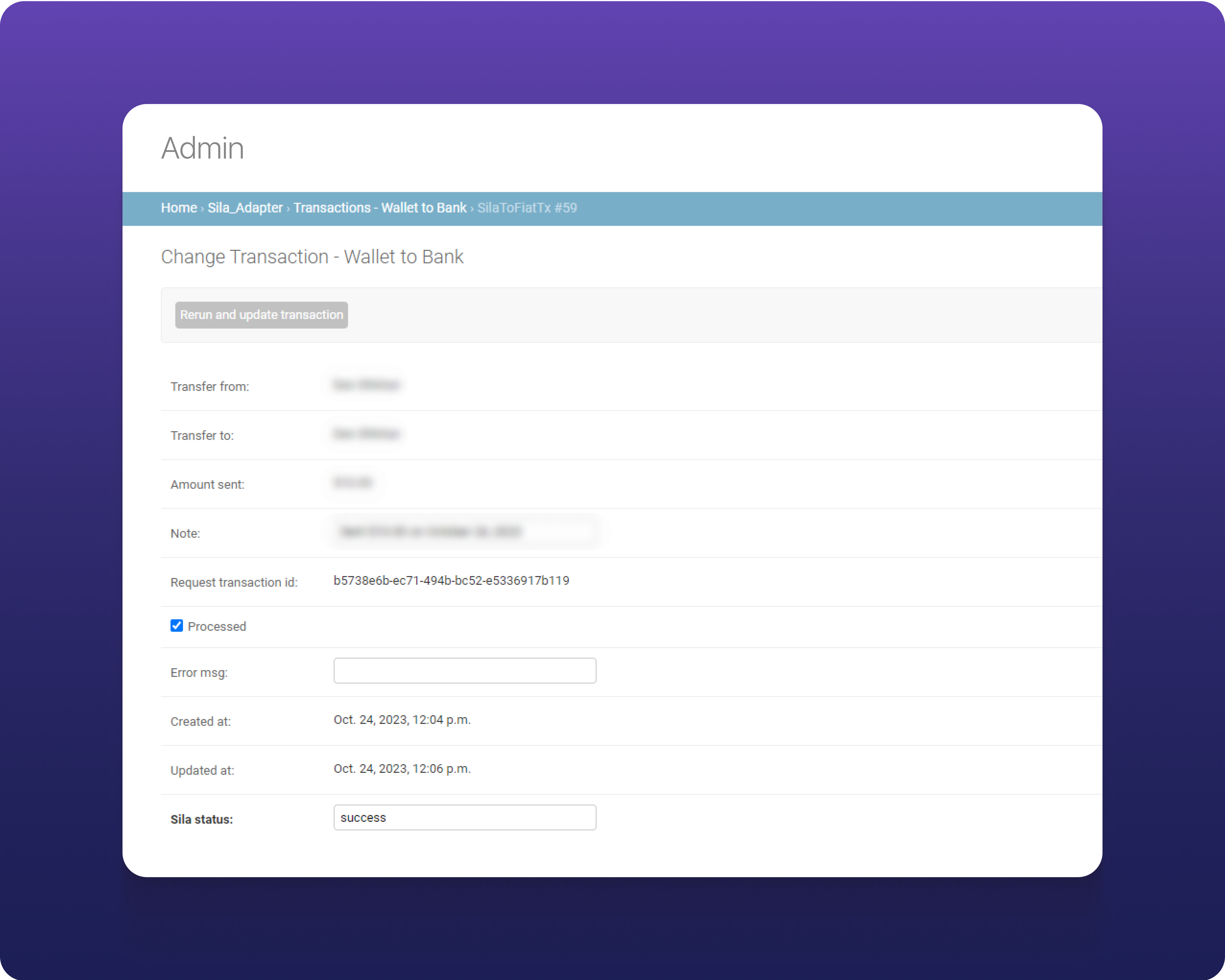 Admin panel functionality extension