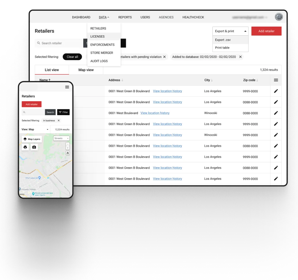 SaaS web platform